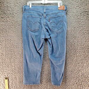 Levis Jeans Womens 32 Blue 311 Shaping Skinny Capri Denim Mid-Rise Stretch
